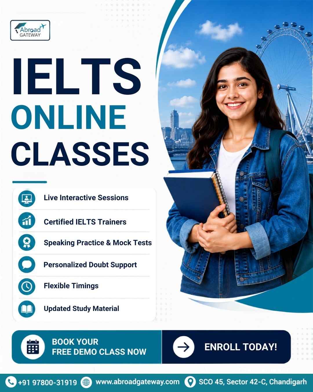 Top Online IELTS Coaching in Chandigarh – Abroad Gateway