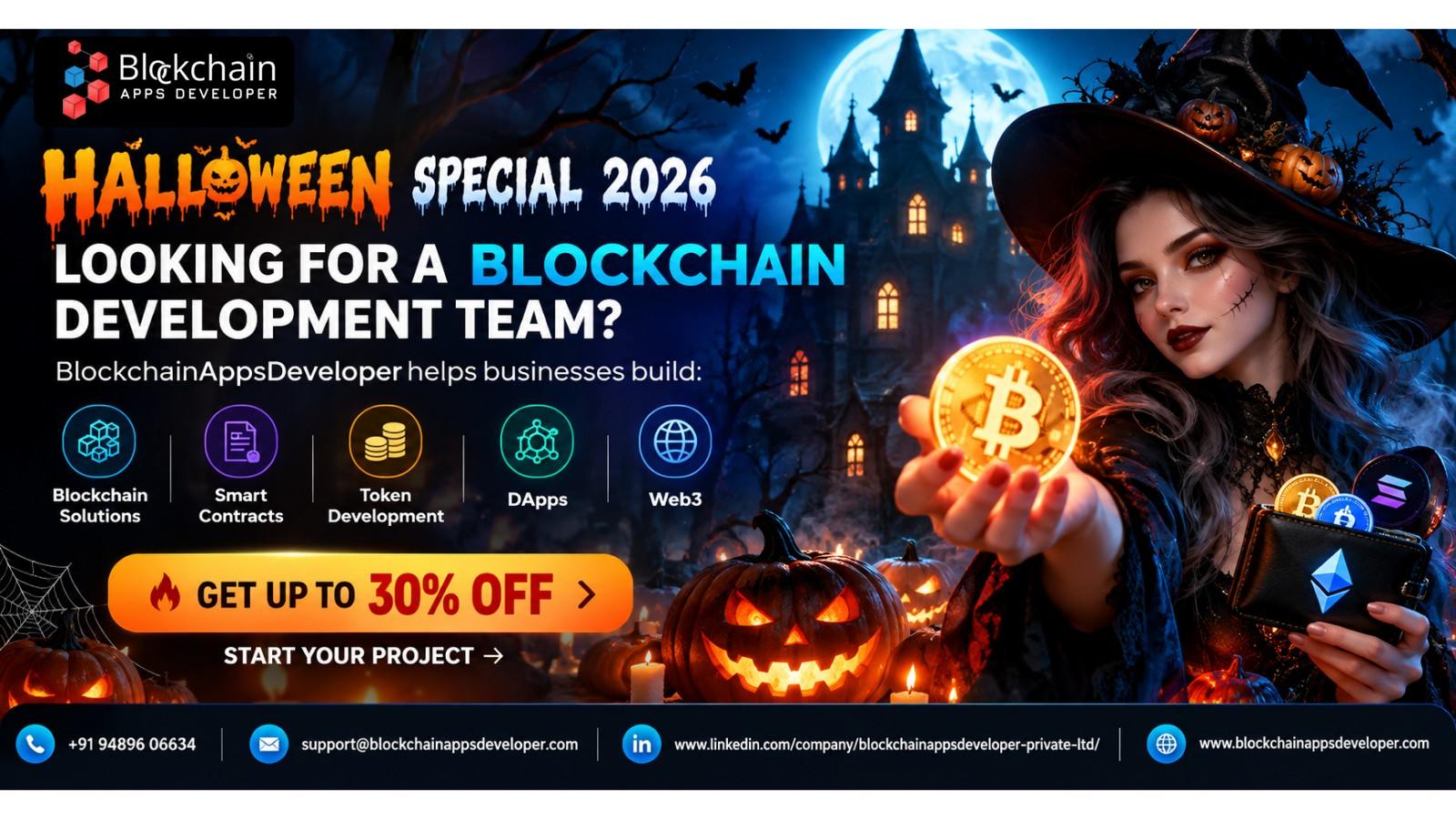 🎃 HALLOWEEN 2026 SPECIAL – UP TO 30% OFF BLOCKCHAIN DEVELOPMENT