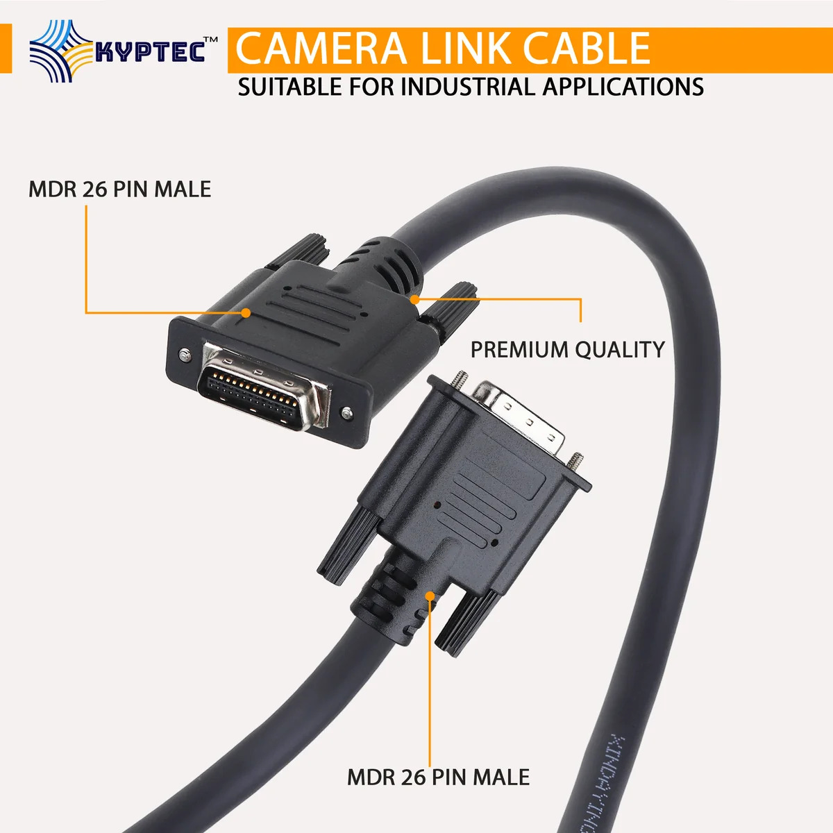 MDR-26 Male to MDR-26 Male Industrial Camera Link Cable – Kyptec Automation®