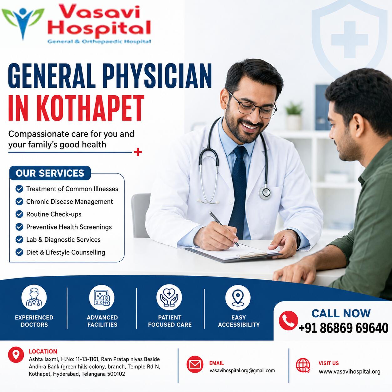 General Physician in Kothapet – Vasavi Hospital