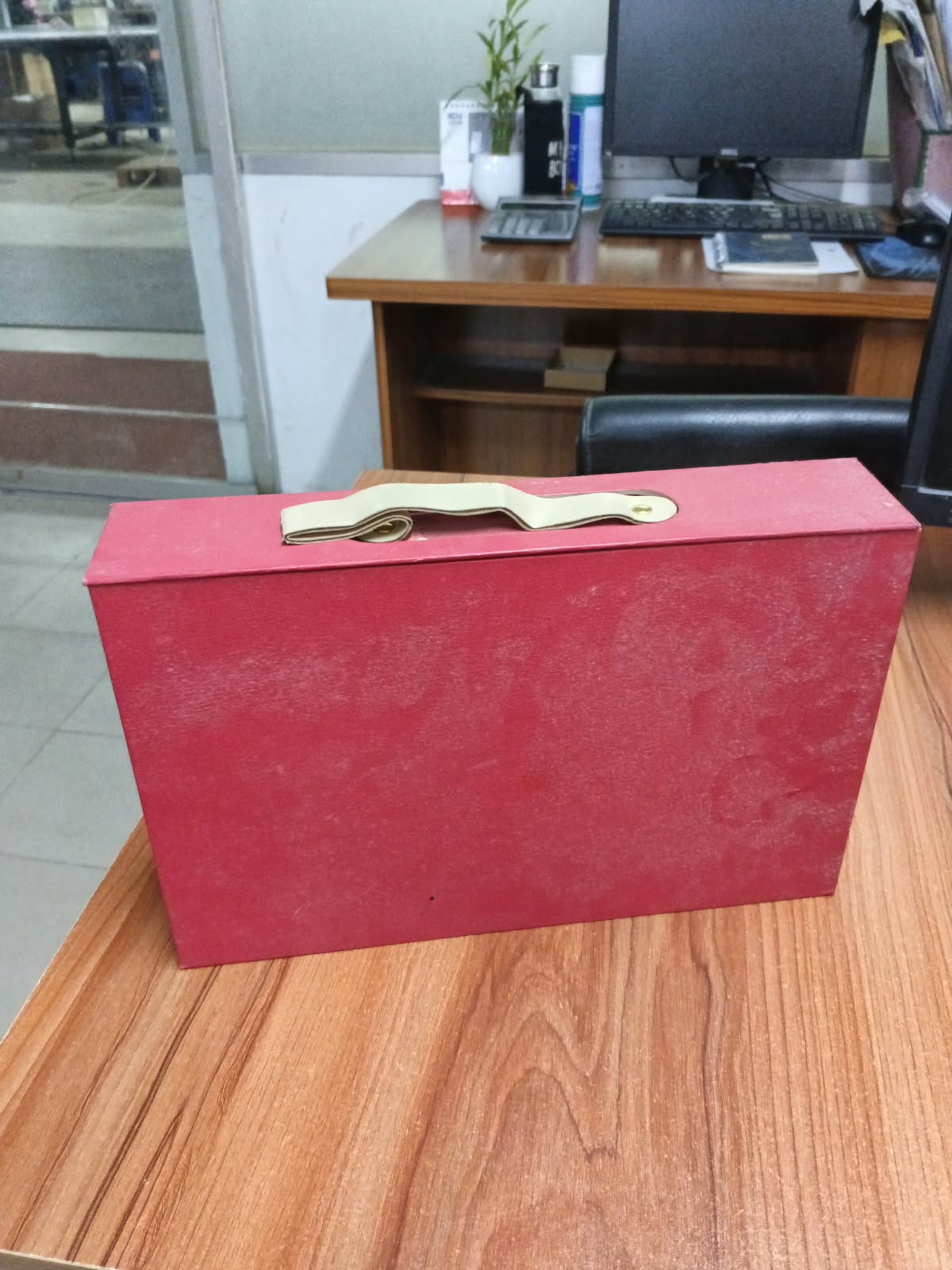 Premium Custom Rigid Gift Box Packaging – Red & Gold Luxury Design