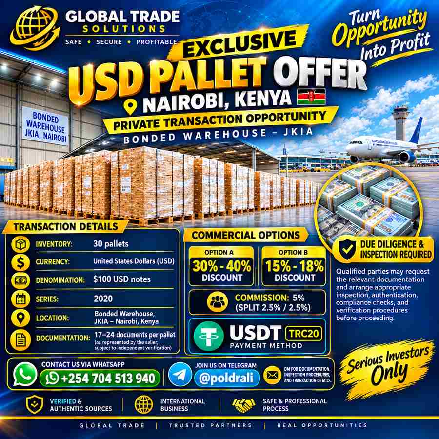 30-PALLET USD INVENTORY — JKIA / BONDED-WAREHOUSE AREA